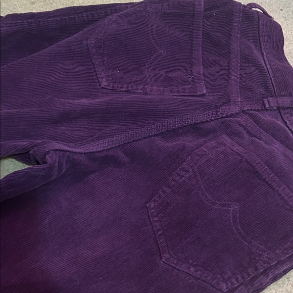 Dark Purple Corduroy Men Pants - Picture 8 of 9
